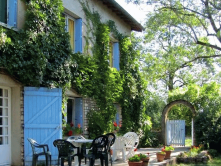 Breakfast is usually served in the morning sun on the side of the Main House